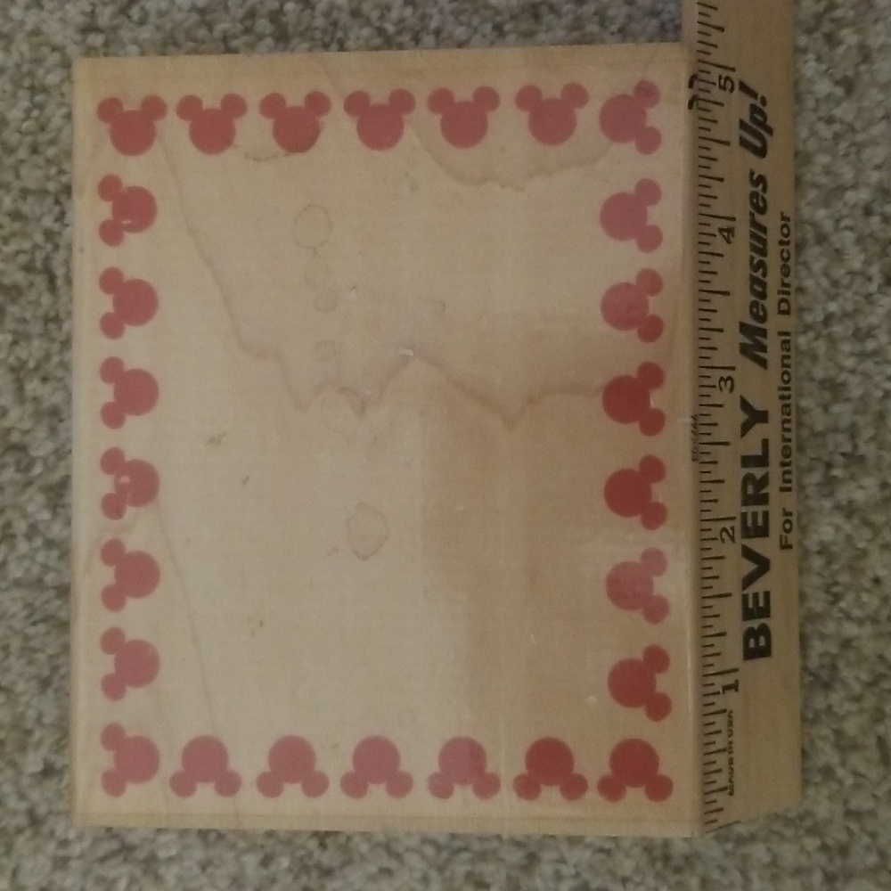 All Night Media Mouse Ears block stamp.